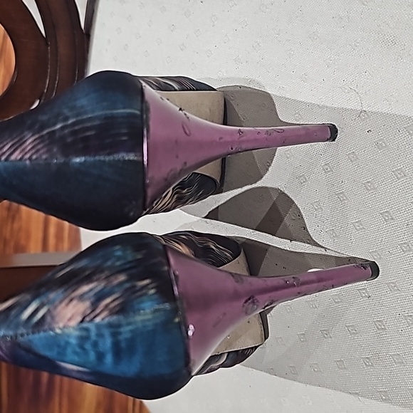 Aldo Satin Patterned Stilettos heels Green/ black size 36 - Picture 8 of 9